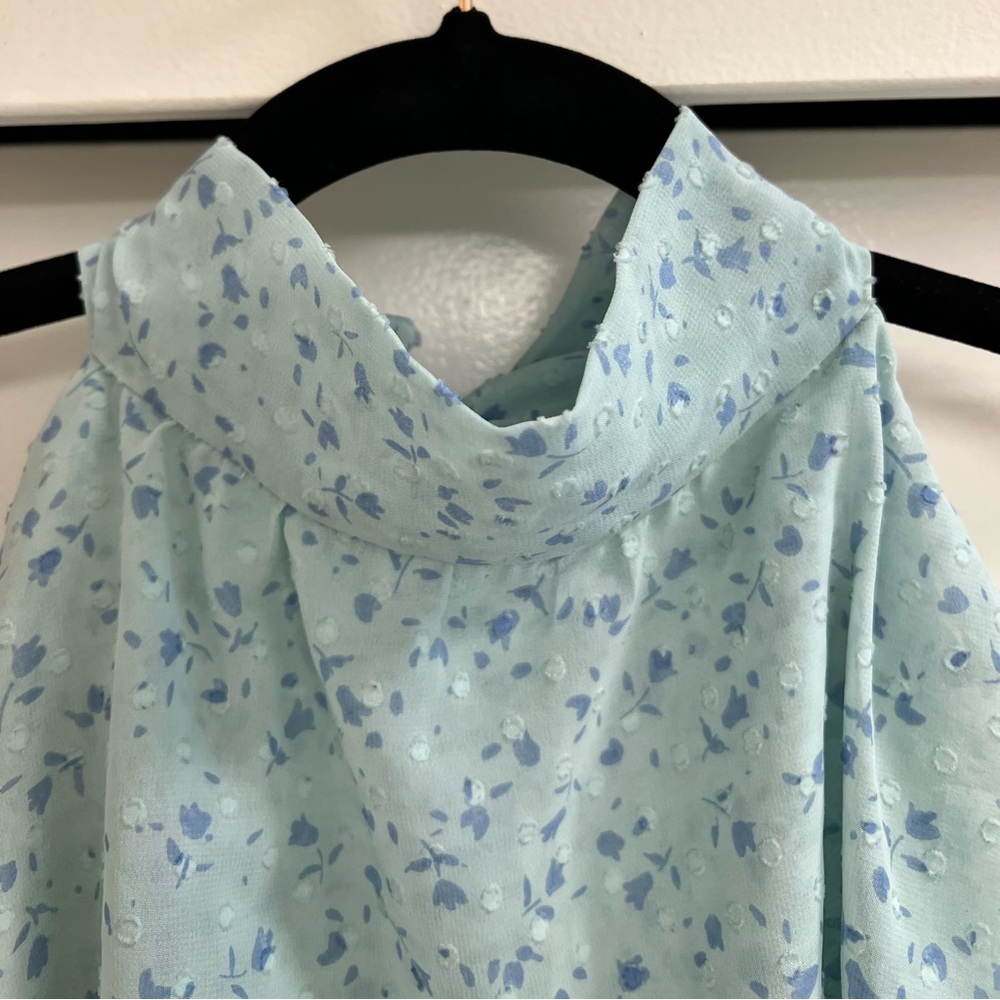 NWOT The Fashion Poet Clip Dot Cold Shoulder Ruffle Long Sleeve Dress - Picture 8 of 13